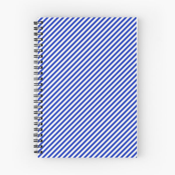 Item preview, Cobalt Blue and White Small Diagonal Stripes designed and sold by Ludovic Geusa.