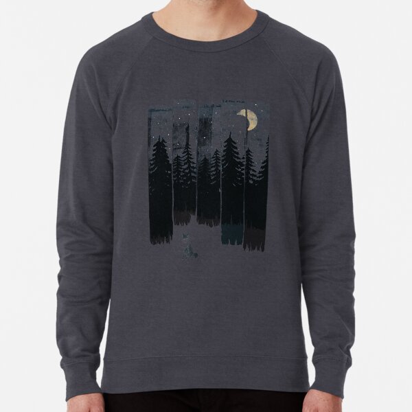 A Fox in the Wild Night Lightweight Sweatshirt