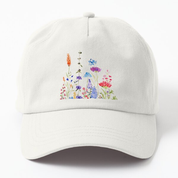 Item preview, hand painted colorful wild flowers watercolor painting designed and sold by ColorandColor.