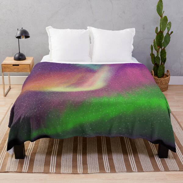 Item preview, Northern Lights Over The Forest, Beautiful Northern Lights, Northern Lights Aesthetic, Green Northern Lights Painting  designed and sold by Trendymotion.