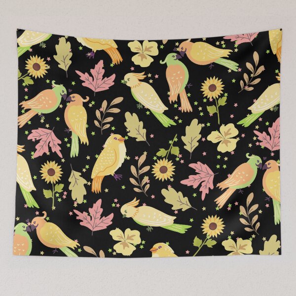 Item preview, Four Seasons Bird Garden (black summer version) designed and sold by Dorina Larsdotter.
