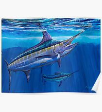 Blue Marlin Bite Poster