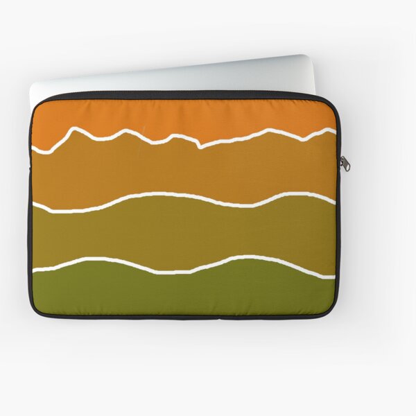 Landscape Staggered Green Orange Laptop Sleeve