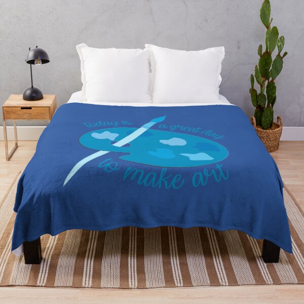 Item preview, Today Is A Great Day To Make Art Blue designed and sold by everything4eva.