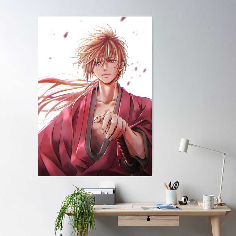 Ukeclvd Rurouni Kenshin Poster Japan Manga Himura Kenshin Personality Anime  Decorative Painting Wall Art Canvas Posters Gifts 12x18 inch No Frame