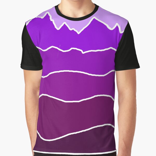 Landscape Staggered Purple Graphic T-Shirt