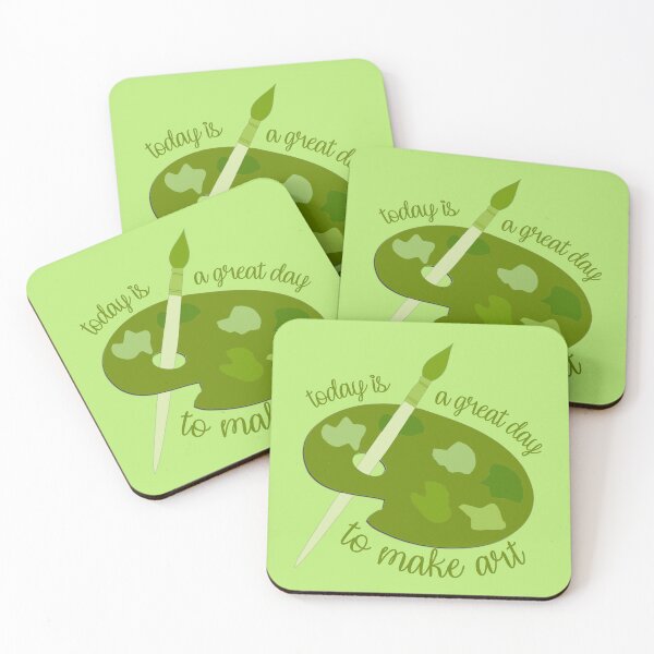 Item preview, Today Is A Great Day To Make Art Lime Green designed and sold by everything4eva.