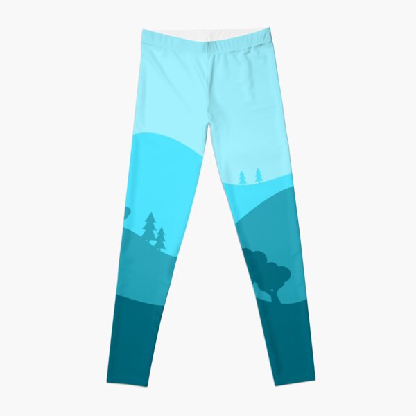 Landscape Blended Blue Leggings