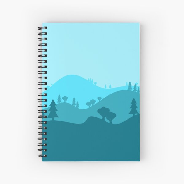 Landscape Blended Blue Spiral Notebook