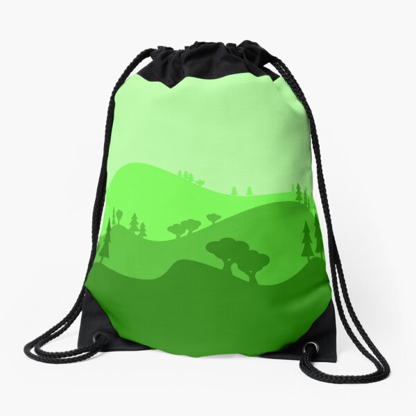 Landscape Blended Green 2 Drawstring Bag