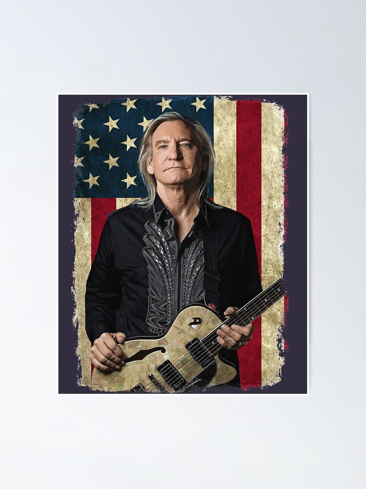 "Special Present Concert Joe Walsh Vintage American Flag Legend" Poster