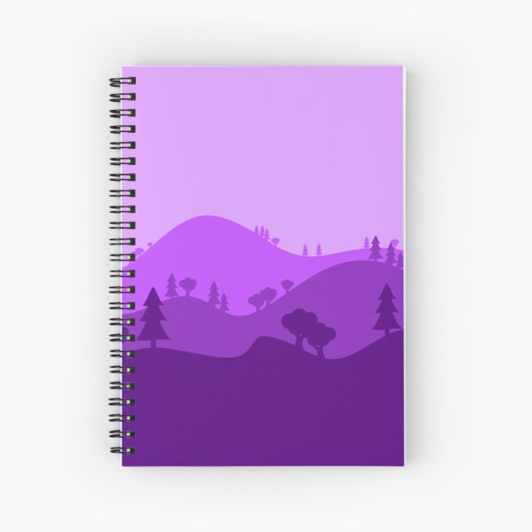 Landscape Blended Purple Spiral Notebook