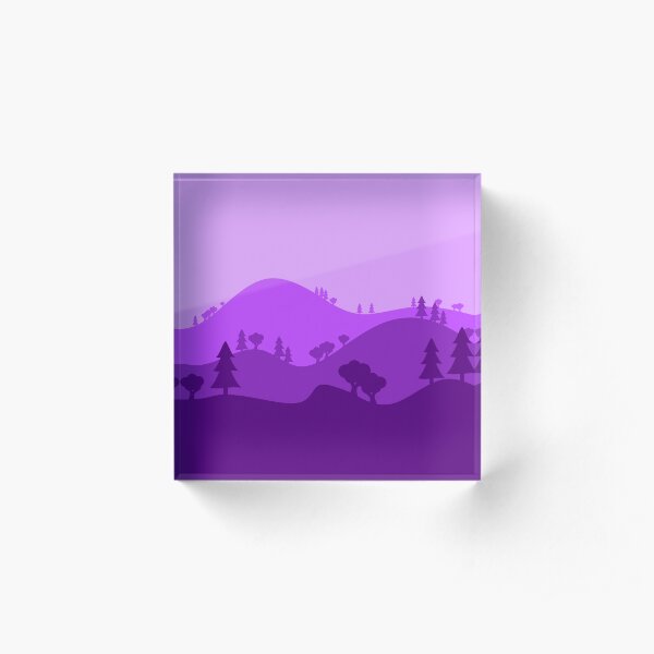 Landscape Blended Purple Acrylic Block