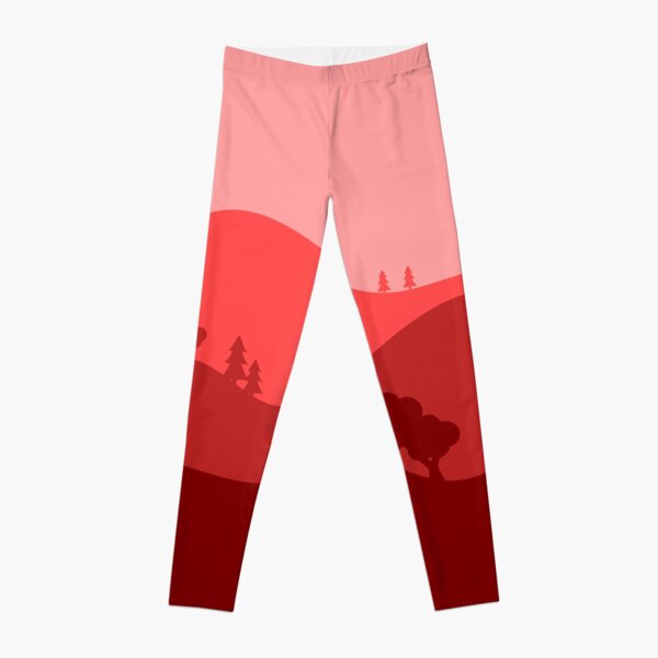 Landscape Blended Red Leggings