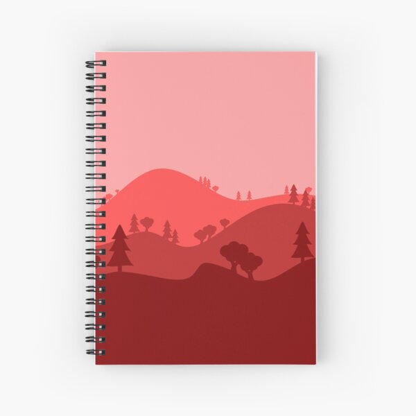 Landscape Blended Red Spiral Notebook