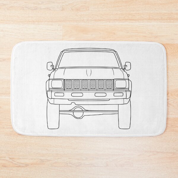 Artikelvorschau, Toyota Hilux 1982 bestes T-Shirt-Design mit schwarzen Linien entworfen und verkauft von EdimDesign.
