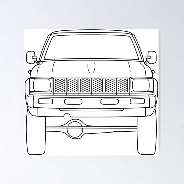 Item preview, Toyota Hilux 1982 best t-shirt design black lines designed and sold by EdimDesign.