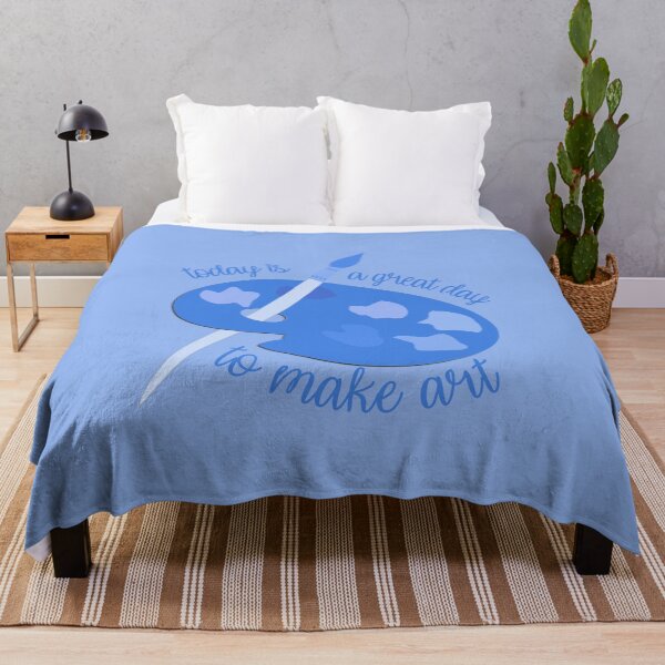 Item preview, Today Is A Great Day To Make Art Blue designed and sold by everything4eva.