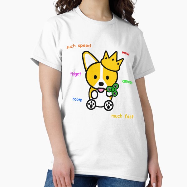 Fidget Spinner Corgi Shiba Inu Doge Meme Dog Classic T-Shirt