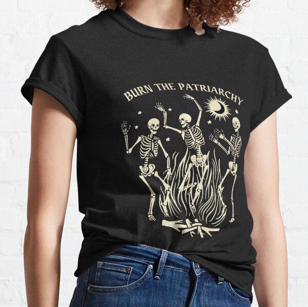 Burn The Patriarchy, Funny Feminist Halloween Premium Classic T-Shirt