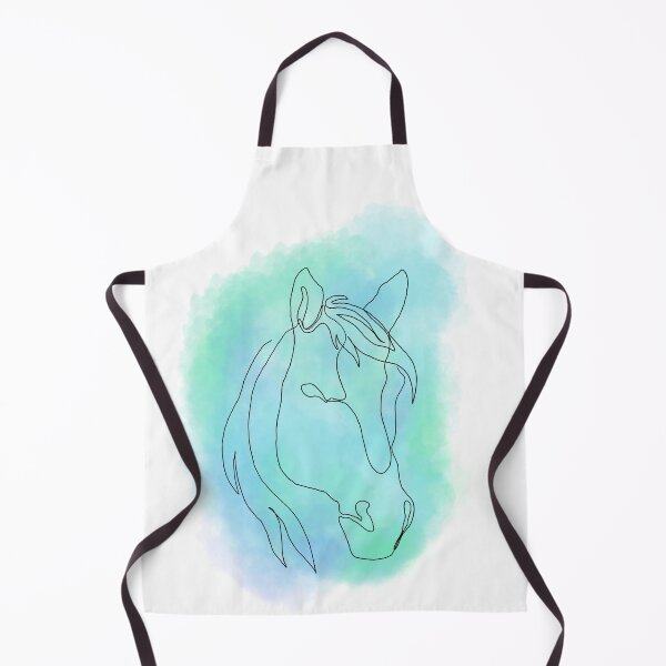 Item preview, Aqua Horse Line Art designed and sold by Ghost King Hollow.