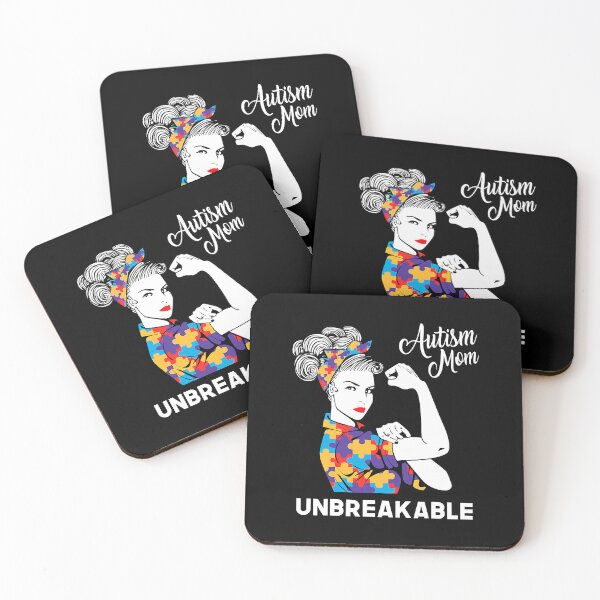 Item preview, Unbreakable Autism Mom Messy Bun Autism Awareness Day designed and sold by HaaChris-Artis.