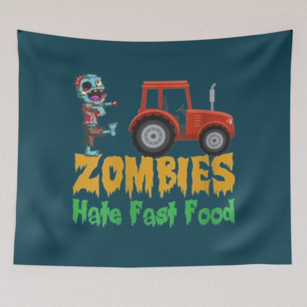 Item preview, Womens Zombies Hate Fast Food Funny Halloween Farmers VNeck   designed and sold by JerzyAnders.