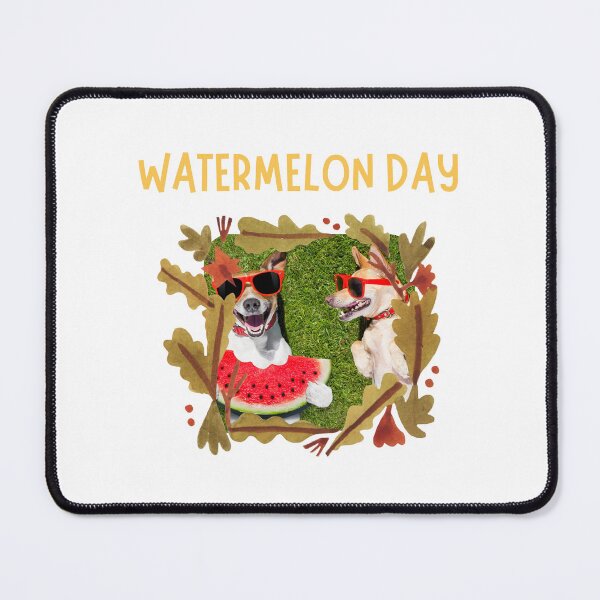 Item preview, National Watermelon Day/Watermelon Day Cute, Funny & Happy Dogs Eating Watermelon Outdoors designed and sold by haRexia.