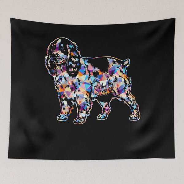 Aperçu de l'œuvre Cool et génial Cocker Spaniel anglais géométrique créée et vendue par UnknownArtistt.