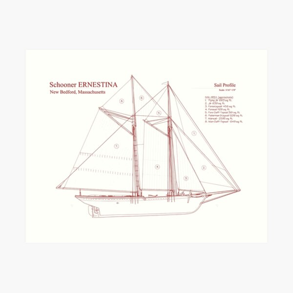 Item preview, Schooner 1894 designed and sold by Yeaha.