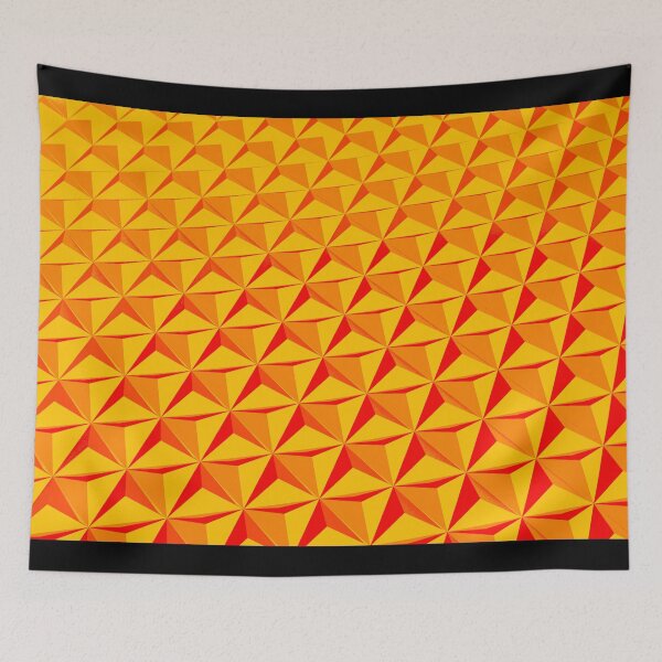 Item preview, Interesting 3D Geometric Triangles in a Pattern with Orange and Yellow Color designed and sold by RiciPaneto.
