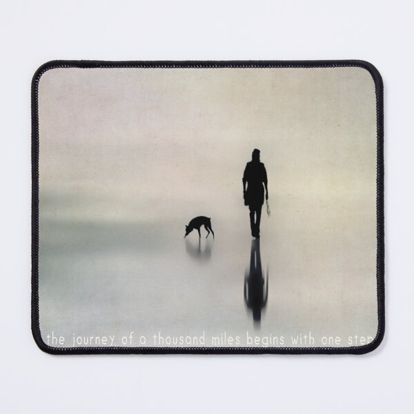 Item preview, A silhouette of a man walking his dog  designed and sold by Ingrid Beddoes Photography.