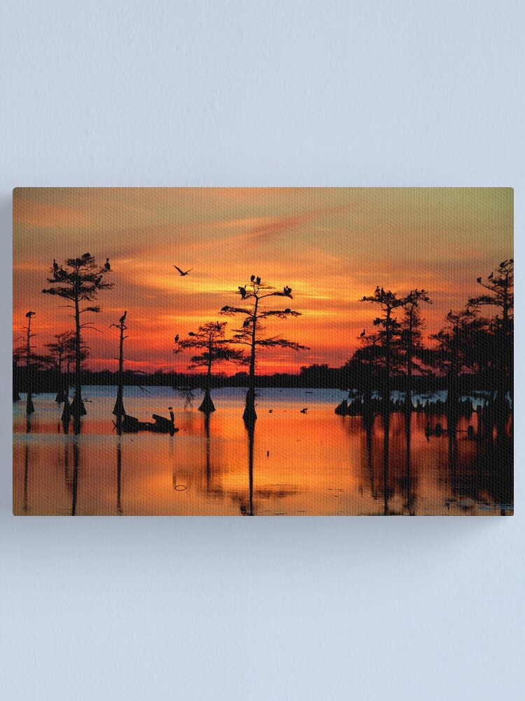 Alternate view of Sunset on the Bayou Canvas Print