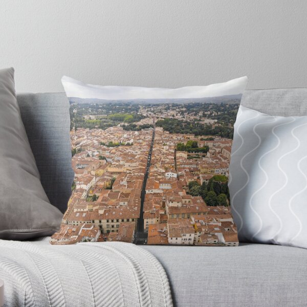 The Narrow Streets of Florence - Italy Throw Pillow