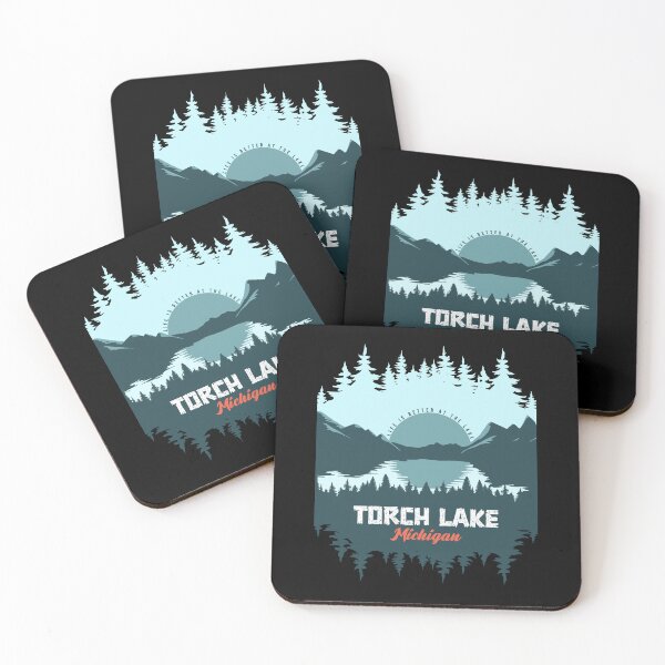 Item preview, Torch Lake Michigan Lake With Mountain And Pine Tree  designed and sold by Friday NightCo.