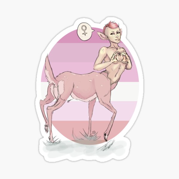 Bambi Lesbian - pride flag Sticker