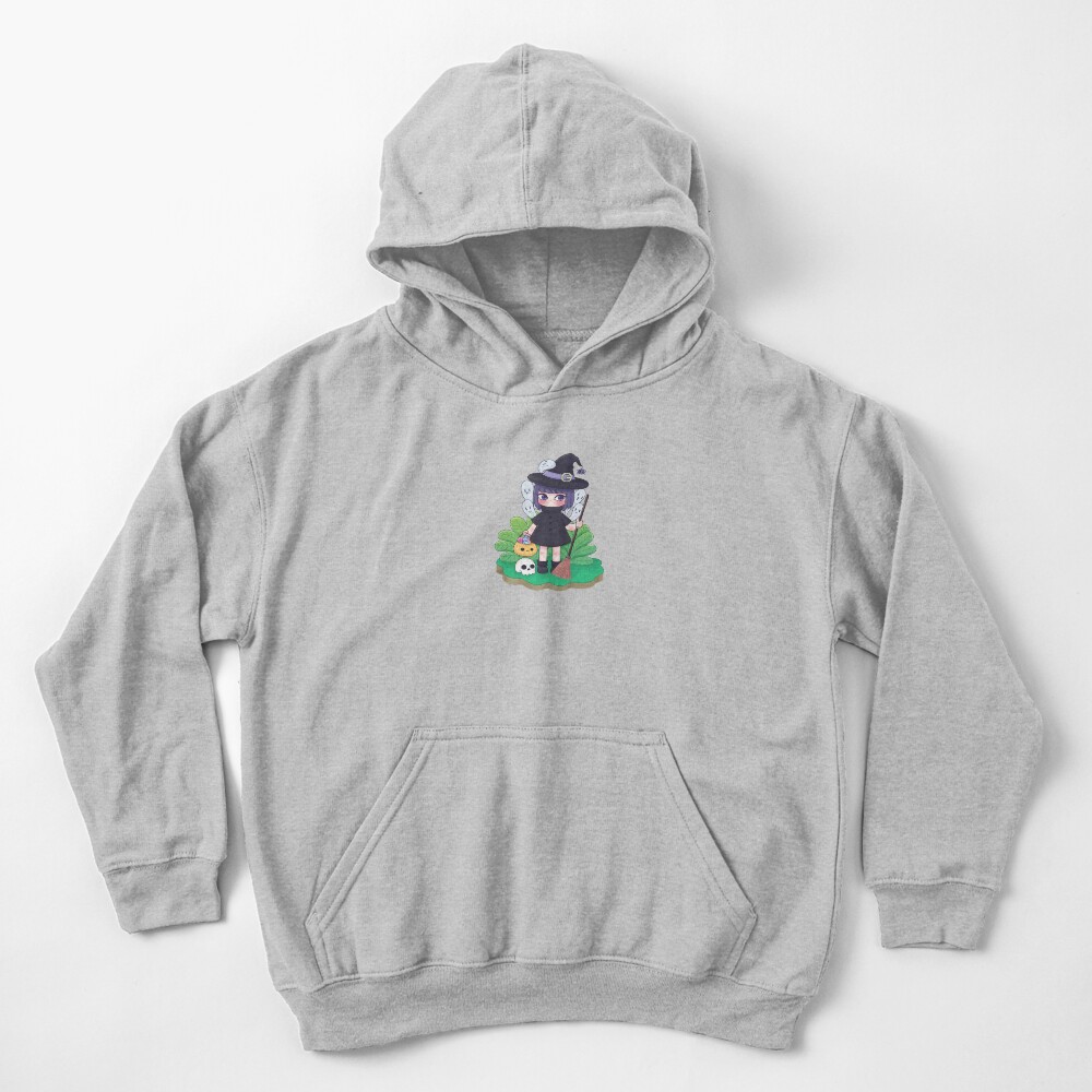 Cute Witch Girl Kids Pullover Hoodie