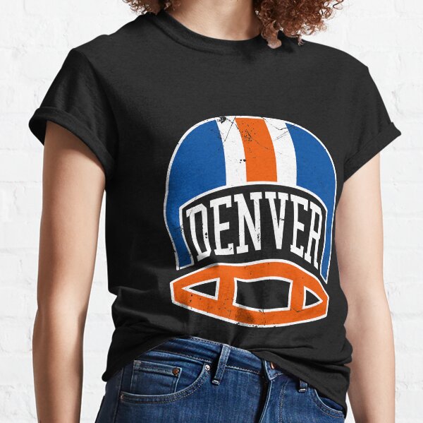 Denver BRONCOS Vintage 1970s 80s T-shirt Blue & Orange Vintage