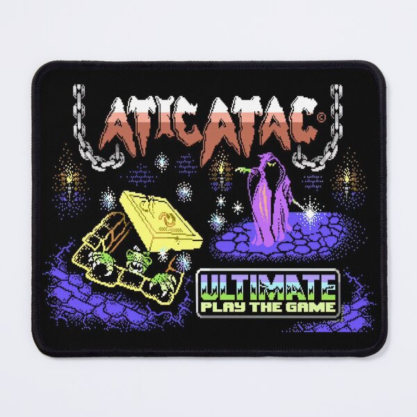 Item preview, Atic Atac 1980s Vintage 8 Bit Pixel Poster Video Computer Game Cover Art designed and sold by Maljonic.