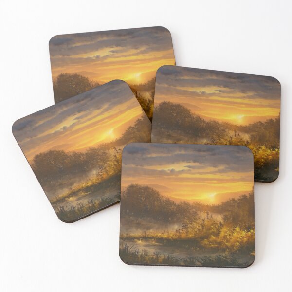 Item preview, Sunset over the river bend designed and sold by Zanimations.