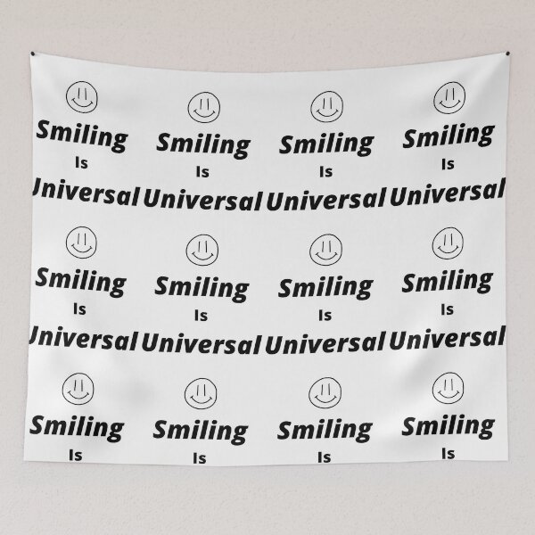 Item preview, Smiling is universal, positive, beautiful, and key to life quote designed and sold by Isheshop.