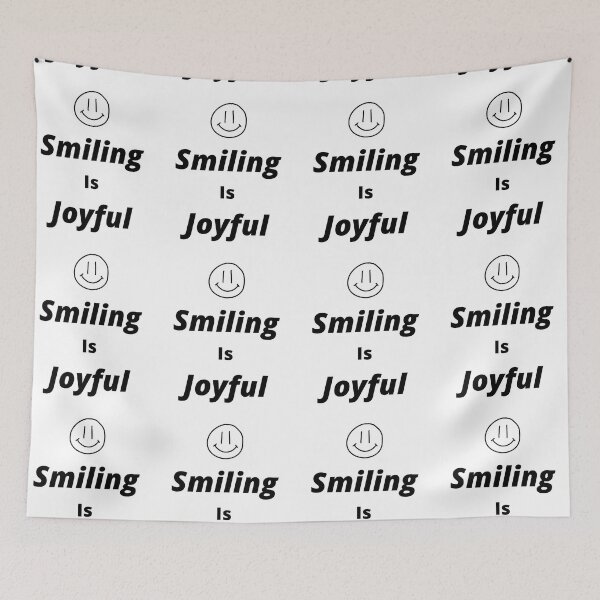 Item preview, Smiling is joyful, beautiful, positive, universal, and key to life quote designed and sold by Isheshop.