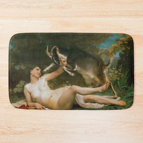 Item preview, A Bacchant and a Goat - William-Adolphe Bouguereau designed and sold by Vintage Designs +.