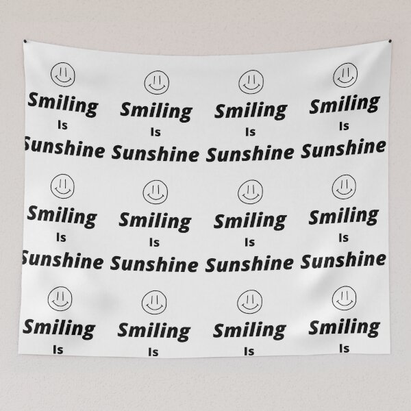 Item preview, Smiling is sunshine, joyful, beautiful, positive, universal, and key to life quote designed and sold by Isheshop.