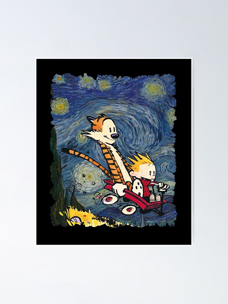 Calvin And Hobbes Graphic Stary Night Poster For Sale By Vegamacias Redbubble 3460