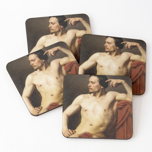 Item preview, Seated man by William-Adolphe Bouguereau designed and sold by Vintage Designs +.