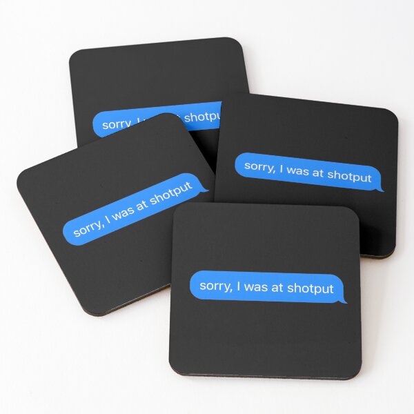 Item preview, Sorry I Was At Shot put Text Message Black - Funny Gym designed and sold by GymWearDepot.