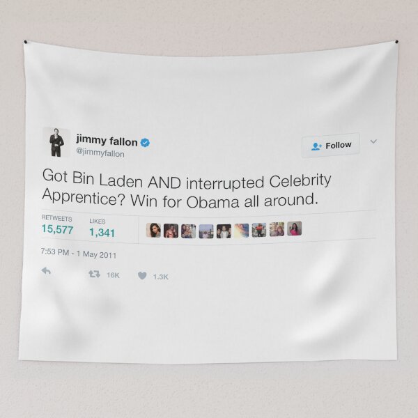 Item preview, Jimmy Fallon - Obama, Bin Laden, and Celebrity Apprentice designed and sold by Tee Tweets.