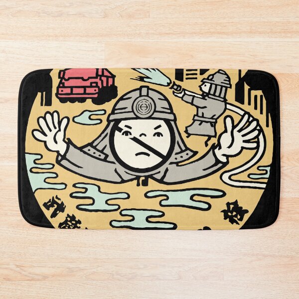Item preview, Fireman no go zone depicted on manhole in Japan designed and sold by mattraski.