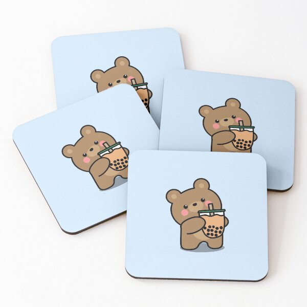 Artikelvorschau, Es ist ein Braunbär, der Boba trinkt entworfen und verkauft von Stickerxblossum.